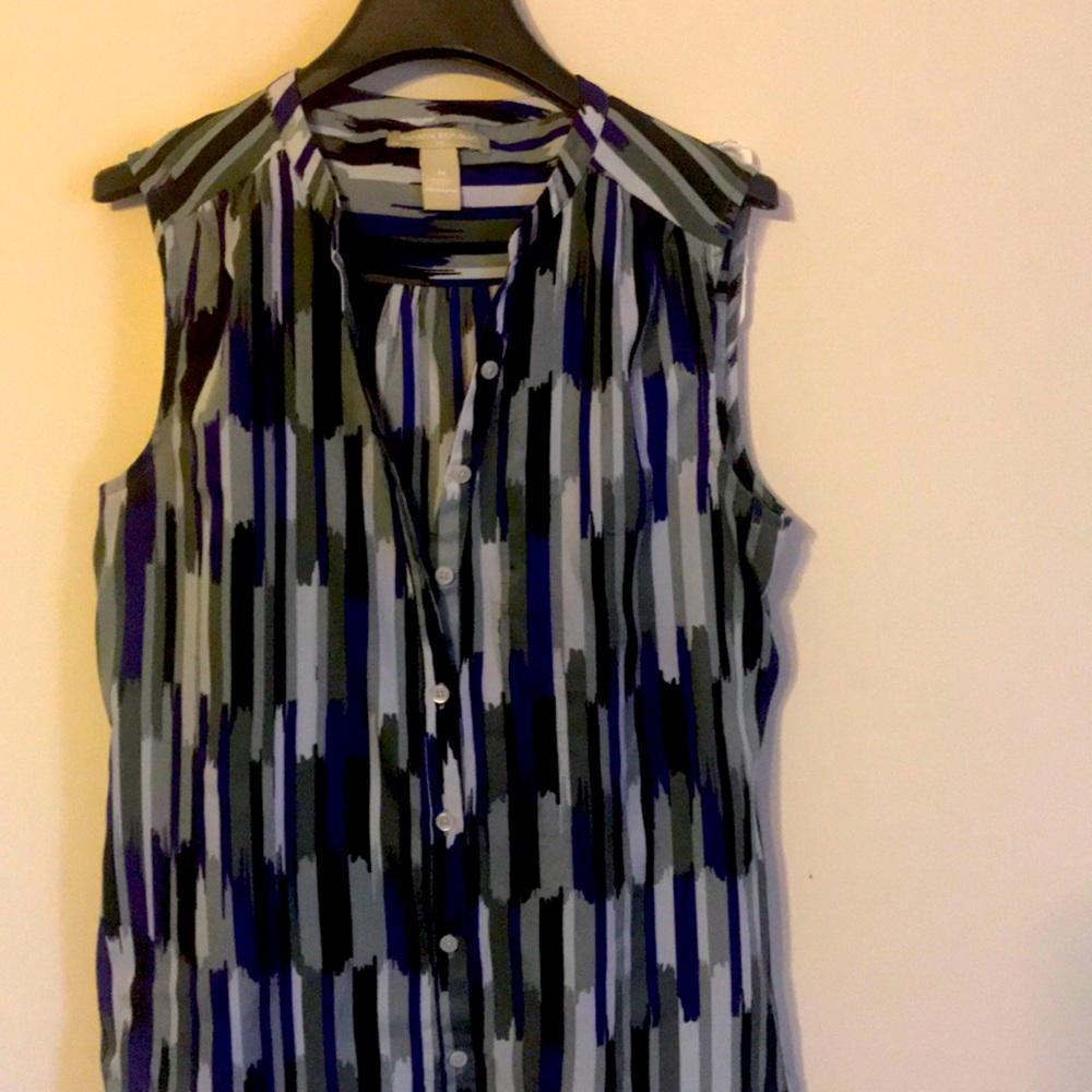 Banana Republic sleeveless blouse, S-M, multicolor